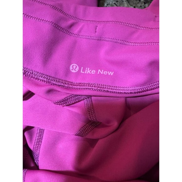 Lululemon Invigorate High-Rise Tight Pink Raspberry Cropped Sz 20 with Pockets! - Picture 13 of 15